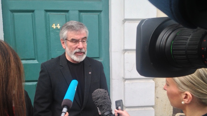 Gerry Adams said no decision would be taken today