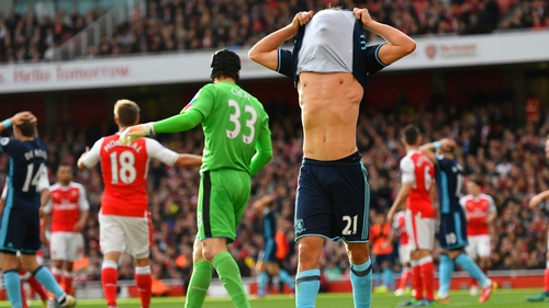 Gaston Ramirez of Middlesbrough reacts to a missed chance