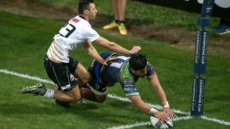 Stacey Ili scores one of his hat-trick of tries as Connacht destroyed Zebre