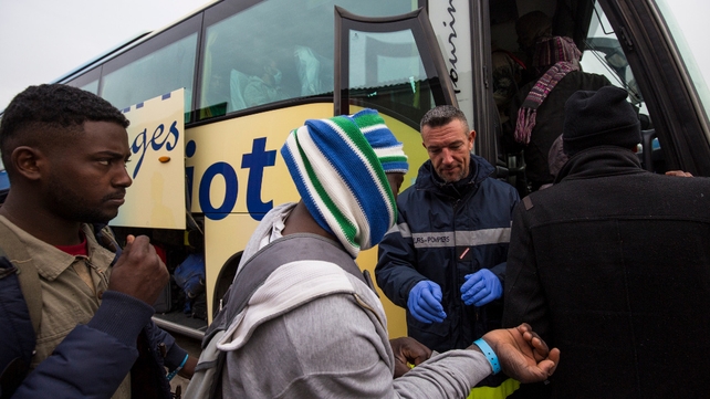 The camp's residents are being sorted into groups and given coloured wristbands depending on which region they say they would like to be sent to