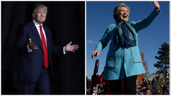 Trump focuses on battleground states as Clinton leads in polls