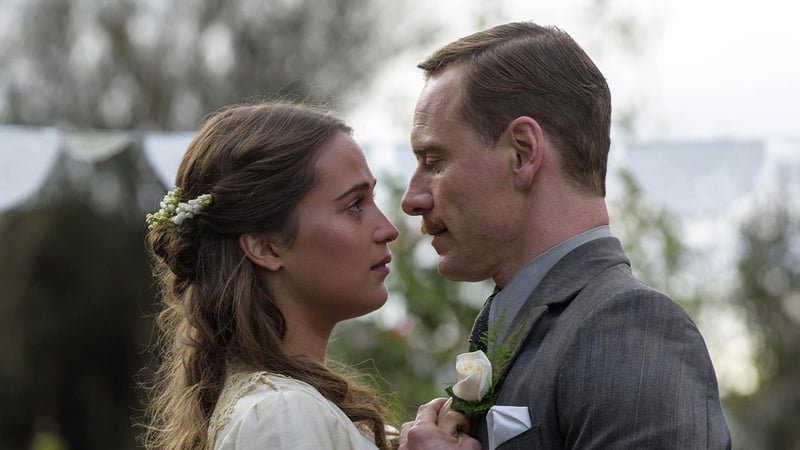 Alicia Vikander and Michael Fassbender in The Light Between Oceans