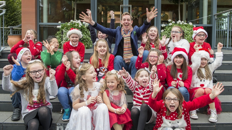 Ryan Tubridy meets younger viewers at Wednesday's Late Late Toy Show auditions in Dundalk Photo: Ciara Wilkinson