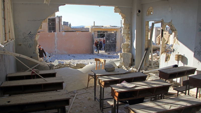Six teachers and 22 children died in the attack on the school