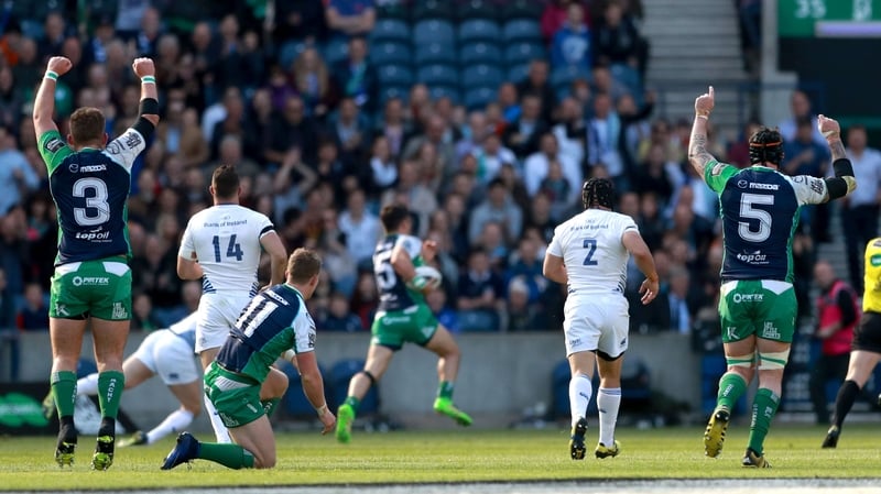 Tiernan O'Halloran scored a try in Connacht's Pro12 final win over Leinster