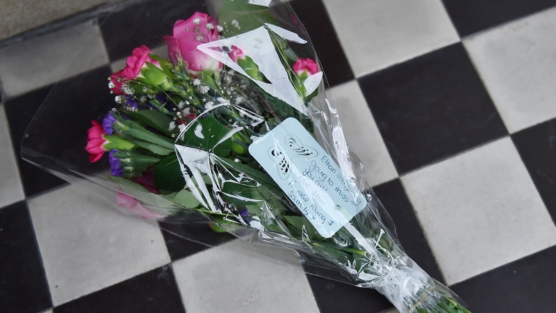 Flowers seen at the Houghton family home after the fatal crash
