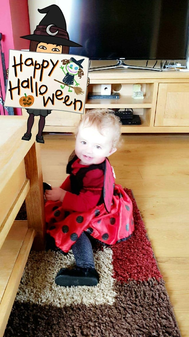 Pretty little ladybird Ava Dennehy is well into the Halloween spirit (Pic: Elaine Dennehy)