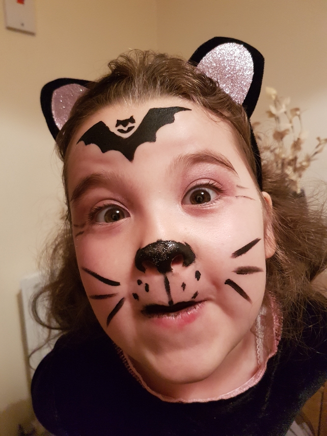 Phoebe Mair is a right scaredy cat - or is that scary cat? (Pic: Cathy Griffin)