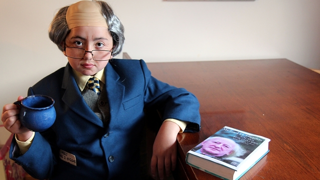 Aphria Callaghan pays homage to a certain president - as her mother says 'Maybe not spooky, but maybe a little creepy!' (Pic: Anna Leask)