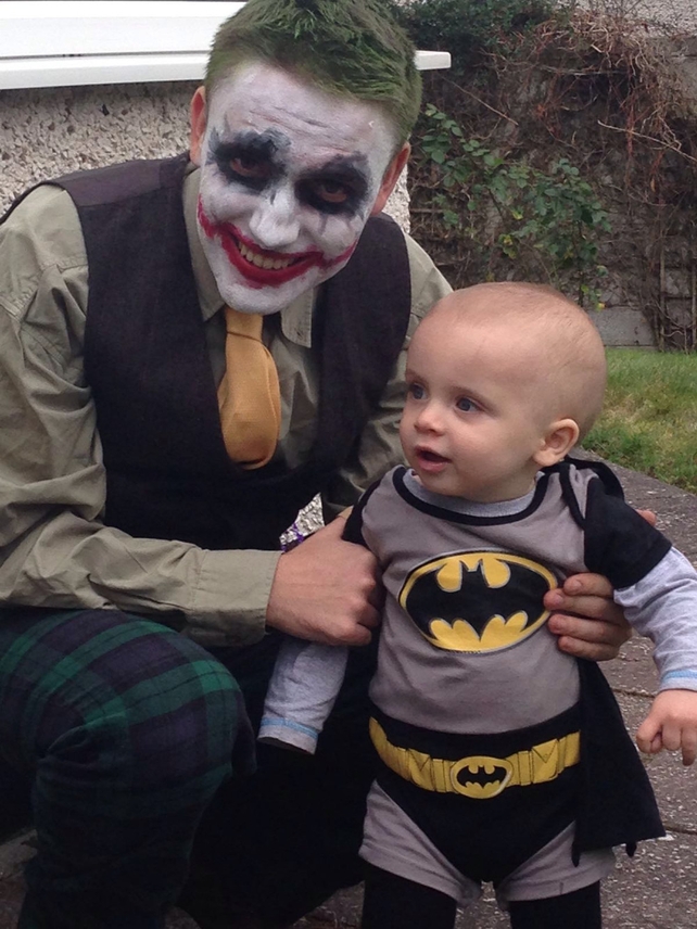 Holy Bat Shocker! Pint-sized hero cosies up to his arch nemesis (Pic: Rick O'Neill)