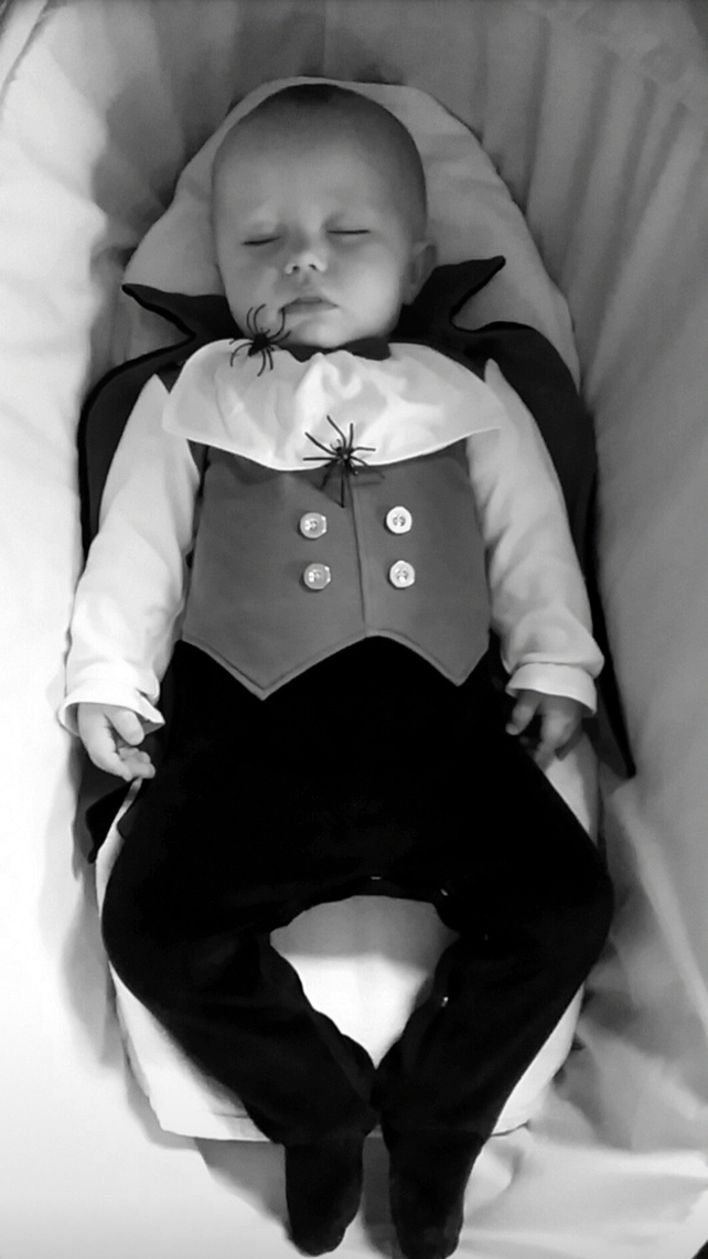 Don't be fooled by this sleepyhead - Dracula (aka Caolán Byrne) is just conserving his energy for the big night (Pic: Sharon Byrne)