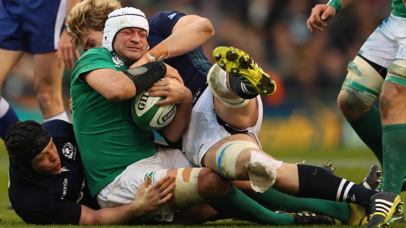 Rory Best in action against Scotland in this year's Six Nations