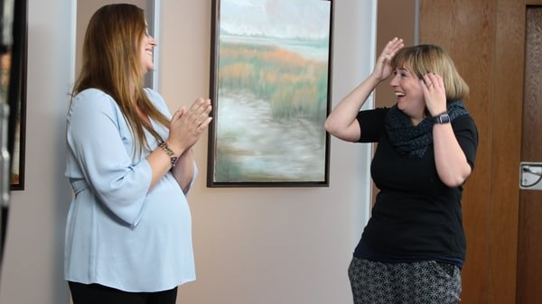 The winning moment! Sinead Lawless is declared the winner of RTÉ One’s Painting the Nation.