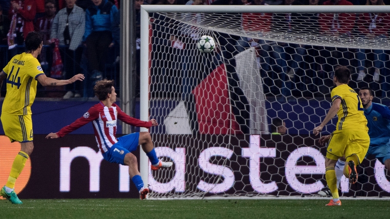 Antoine Griezmann finds the net against FC Rostov