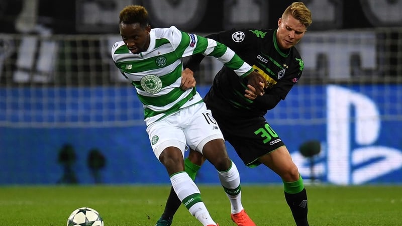 Celtic's Moussa Dembele evades the challenge of Nico Elvedi