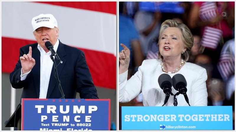 Opinion polls that show Hillary Clinton has a tenuous lead over Donald Trump as both candidates race through vital battleground states