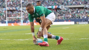 Simon Zebo scores Ireland's fourth try
