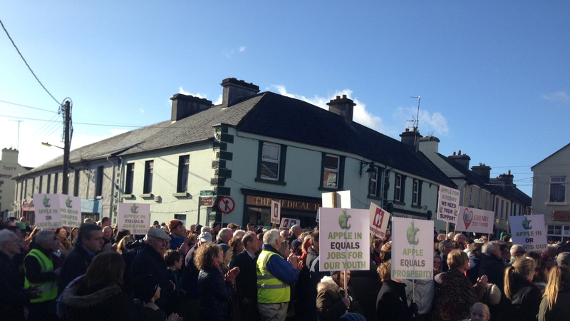 People gathered in Athenry to hear calls for Apple to stay committed to the centre