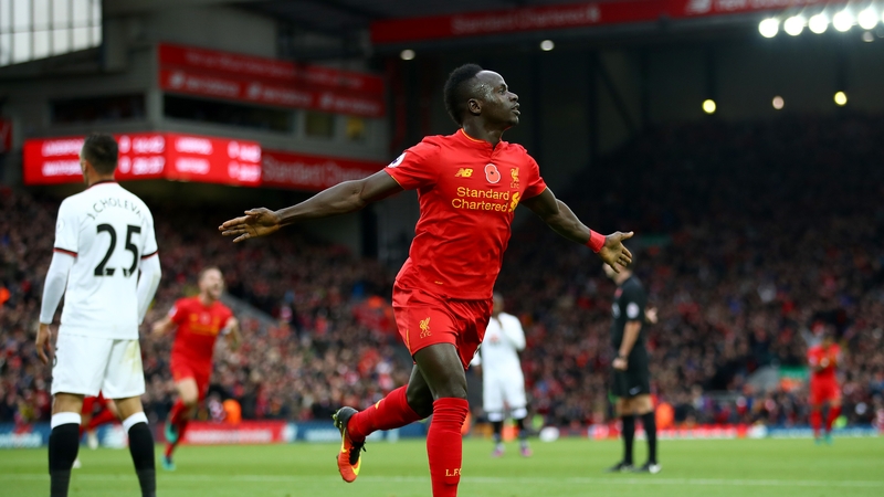 Sadio Mane grabbed a brace in Liverpool's victory