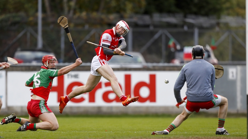 Con O'Callaghan fires to the net for a rampant Cuala