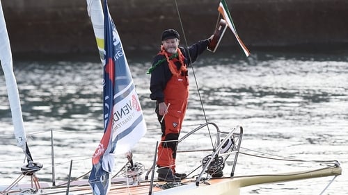 Enda O'Coineen pictured setting off from Les Sables-d'Olonne in November