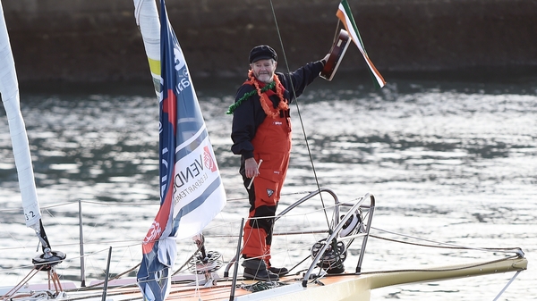 Enda O'Coineen pictured setting off from Les Sables-d'Olonne in November