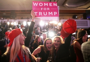 Donald Trump showed a strong lead in the results from early on in the night