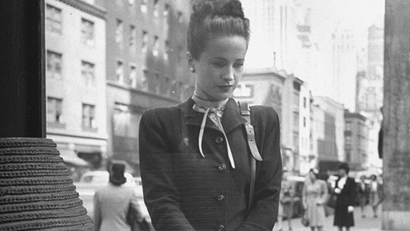 Legendary Irish author Maeve Brennan, pictured on the streets of NYC (Picture: Getty)