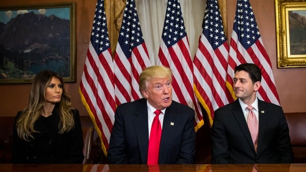 Paul Ryan (R) alongside President-elect Donald Trump earlier this week
