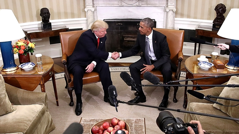 Donald Trump met President Obama at the White House