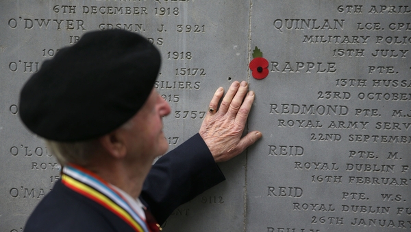 Some 30,000 Irish people died on the battlefields of Europe in WWI