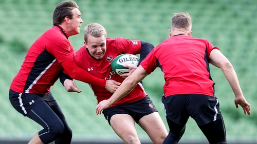 Canada's Ben Le Sage trains at the Aviva Stadium