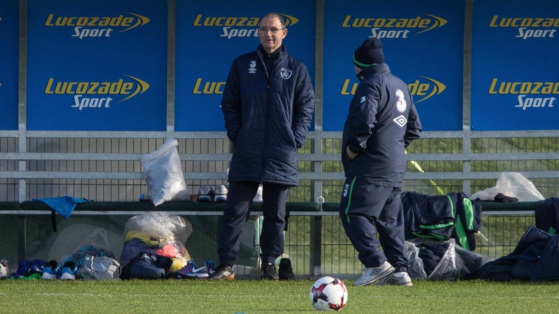 Martin O'Neill at training earlier this week