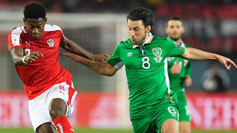 David Alaba (L) believes luck deserted Austria against Ireland