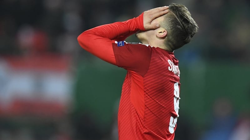 Marcel Sabitze reacts to defeat to Ireland