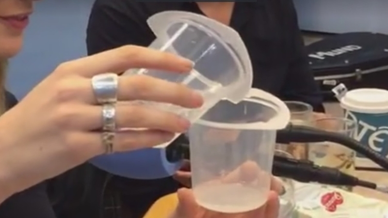 Sarah Hayes did a few experiments in the studio for RTÉ Science Week.