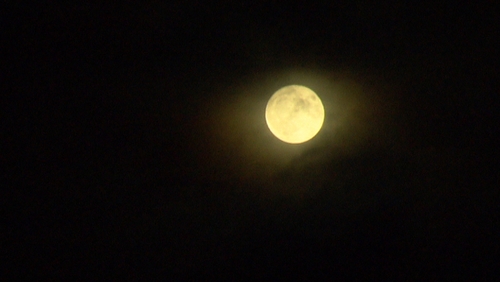 The moon pictured over Dublin tonight