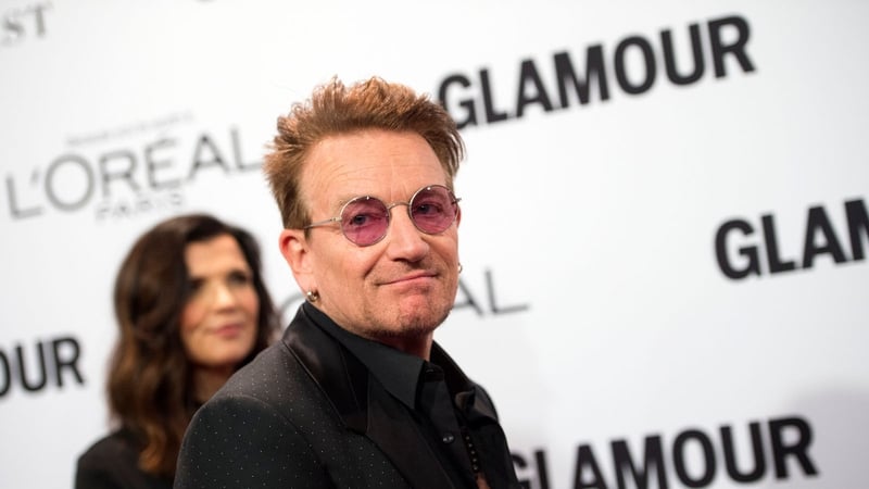 Bono and wife Ali at Monday night's Glamour Woman of the Year awards