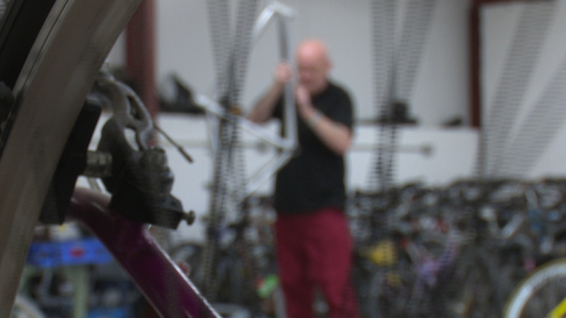 Inmates at Loughan House have been repairing unwanted bikes collected by Rotary Clubs