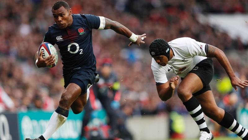 Semesa Rokoduguni runs in to score England's third try