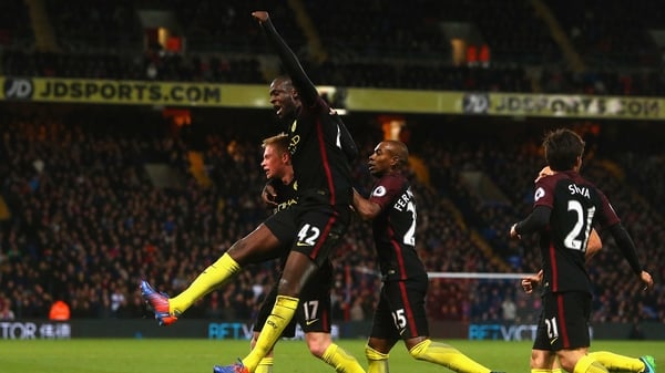 Yaya Toure celebrates his winner