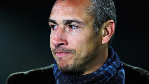 Helsingborg manager Larsson's son Jordan was confronted by supporters on the pitch