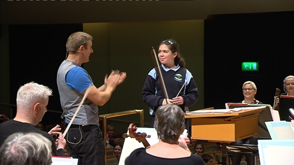 One lucky student got to try her hand at conducting