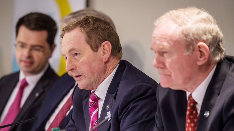 Enda Kenny and Martin McGuinness at the British Irish Council in Wales today