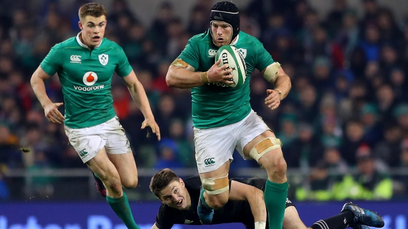 Seán O'Brien in action against the All Blacks last weekend