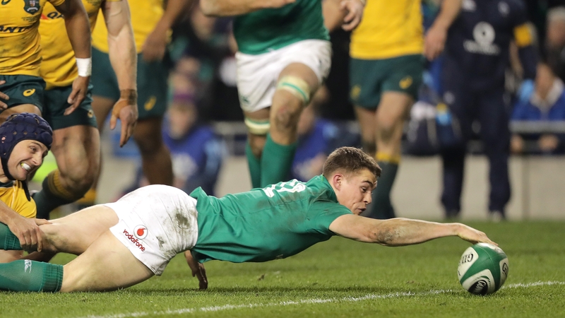 Garry Ringrose touches down for Ireland