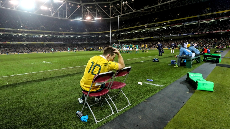 Bernard Foley was sin binned late in the defeat to Ireland