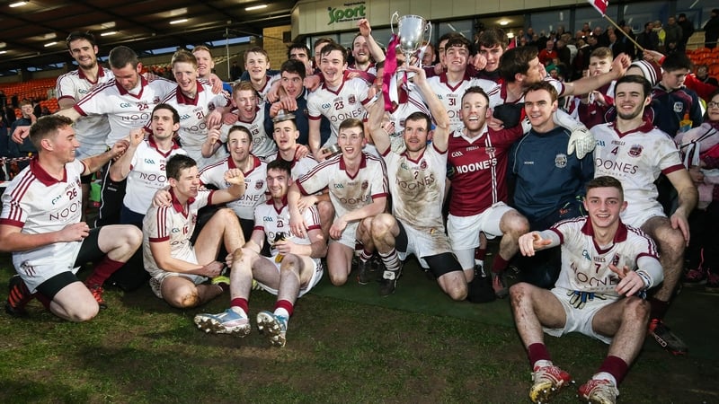 The Slaughtneil panel celebrate their win