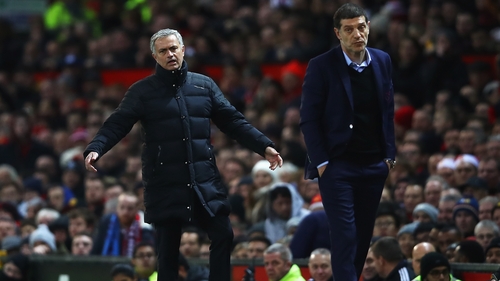 The United boss was sent to the stands during Sunday's game