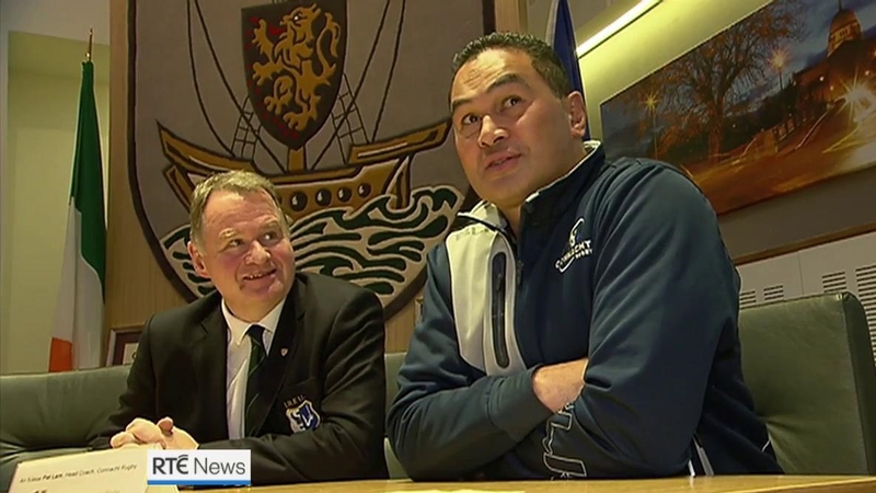 Pat Lam was honoured at Galway City Hall